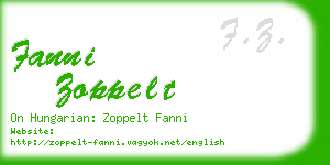 fanni zoppelt business card